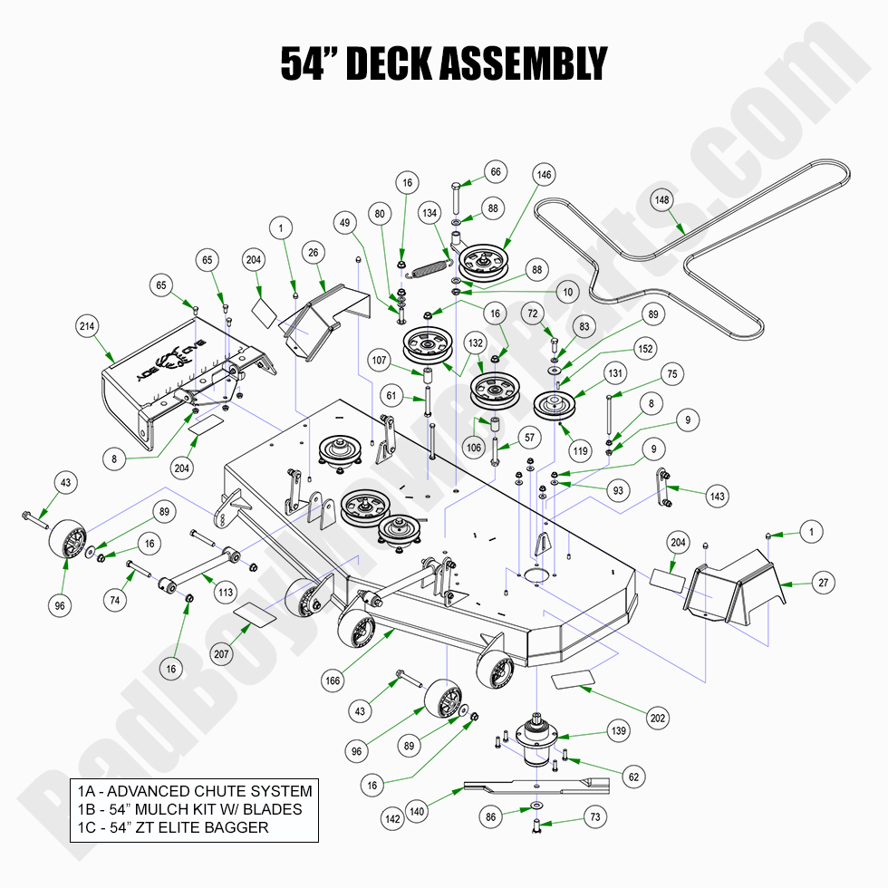2022 ZT Elite 54" Deck Assembly